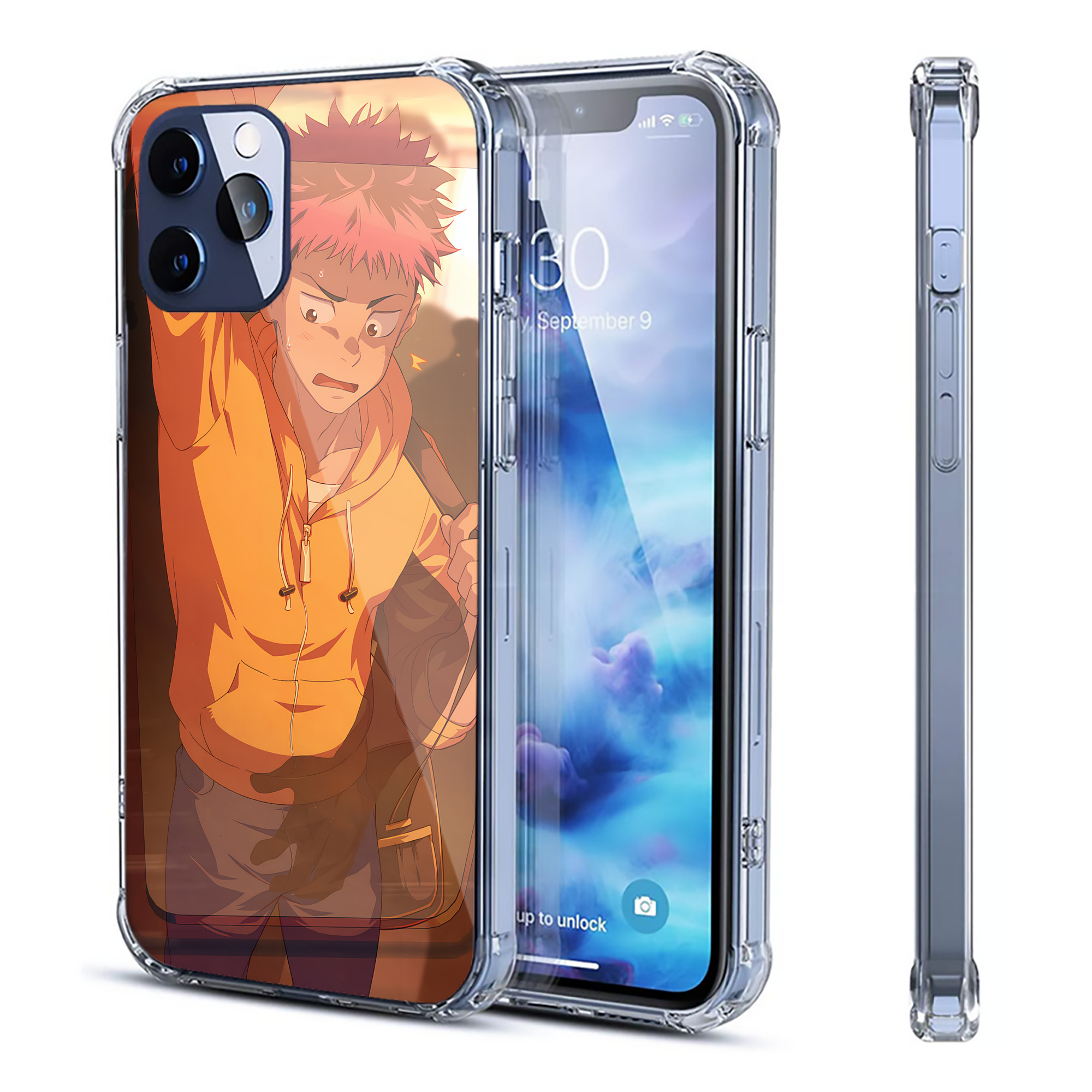 （画像用） 呪術廻戦 Jujutsu Kaisen 【iPhone 12シリーズ対応】透明スマホケース（クリアソフトケース）